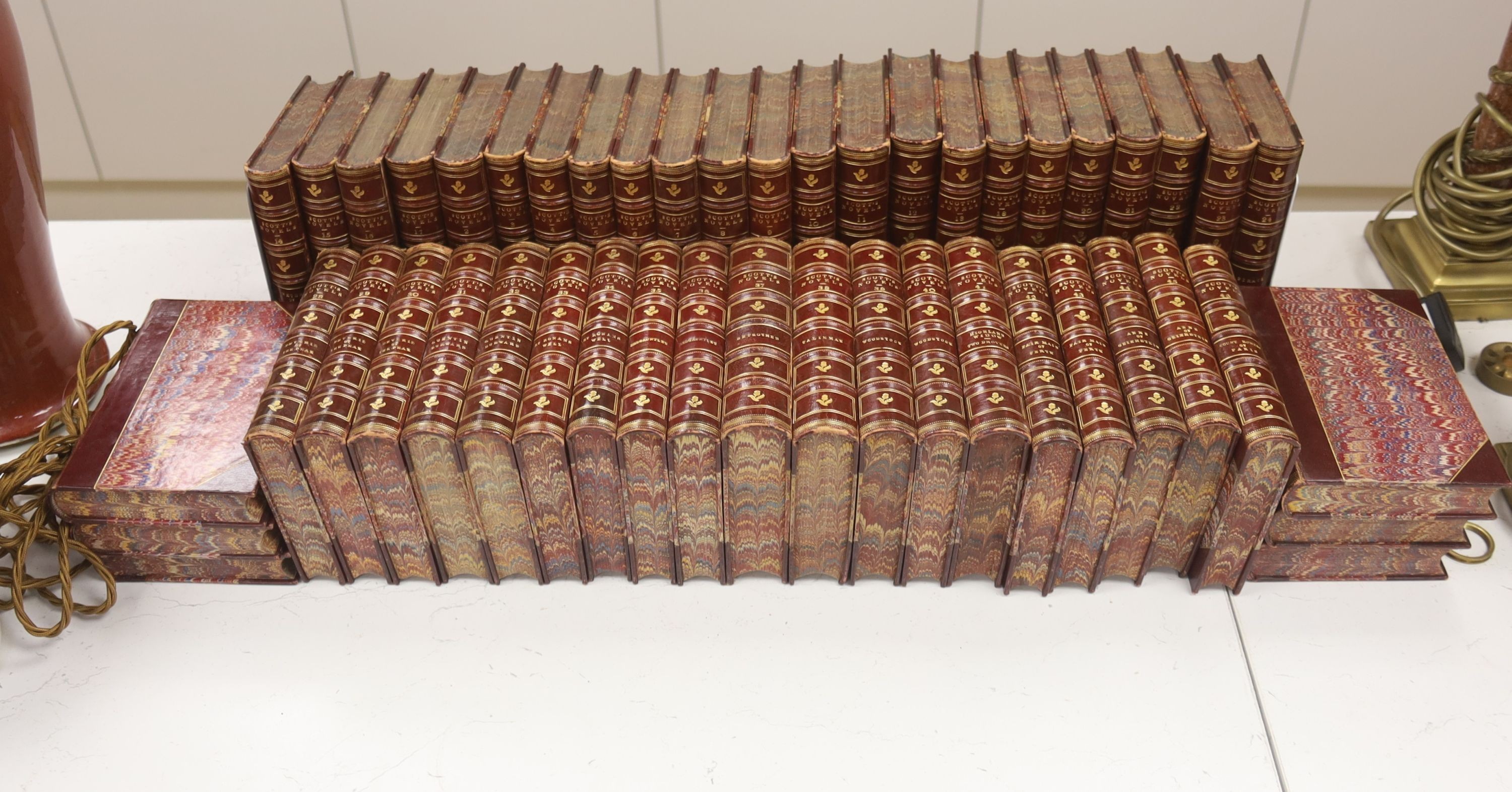 Scott, W. - Novels, A & C Black 1865, 48 vols